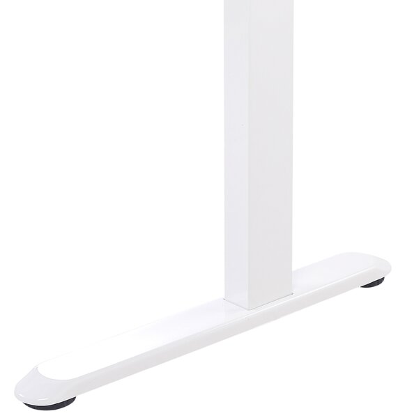 Elektricky výškově nastavitelný pracovní stůl KENLY Hnědá/Bílá 120 cm 60 cm s USB portem