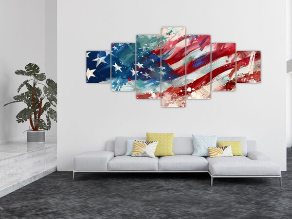 Obraz - Vlajka USA (210x100 cm)