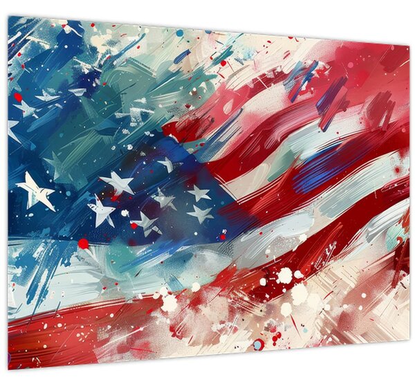 Obraz - Vlajka USA (70x50 cm)