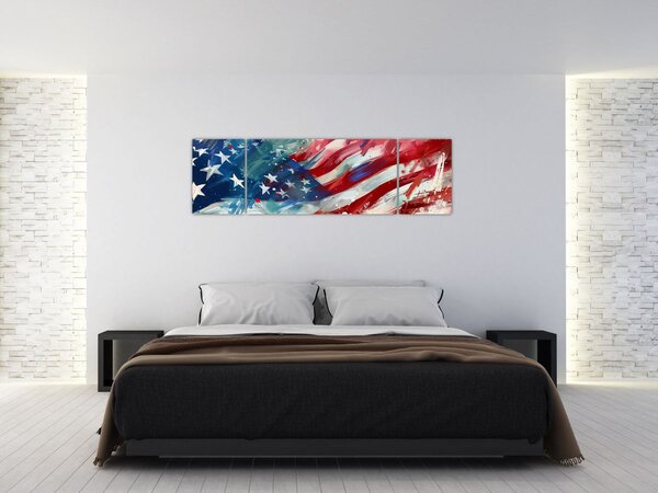 Obraz - Vlajka USA (170x50 cm)