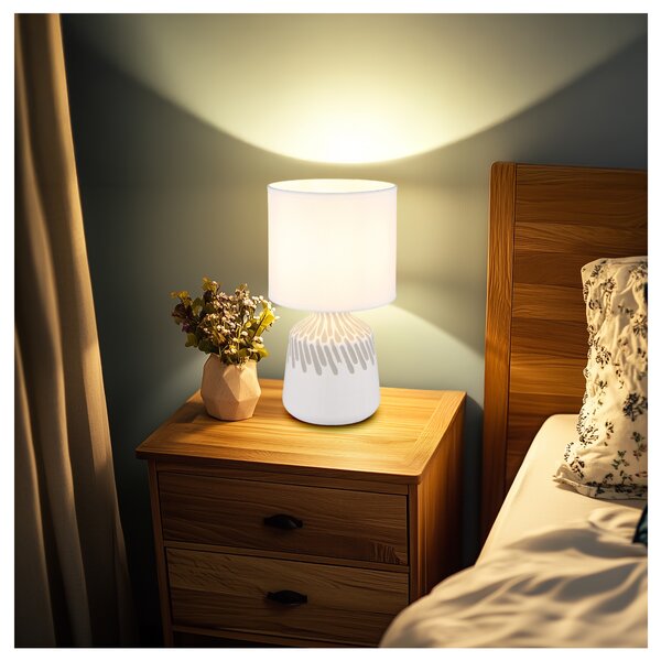 Stolní lampa RELA bílá