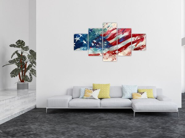 Obraz - Vlajka USA (125x70 cm)