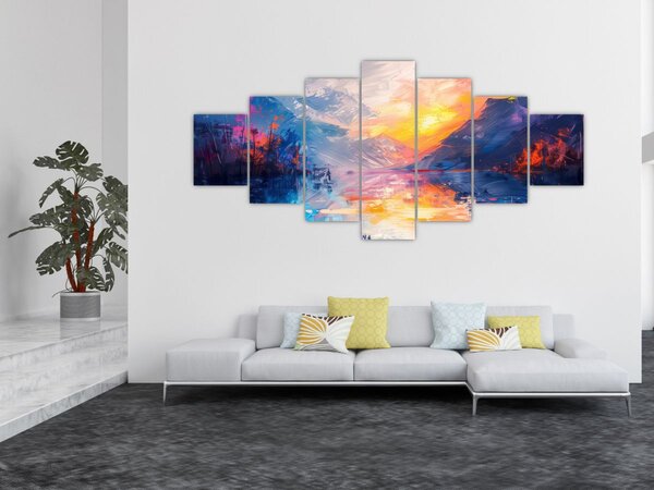 Obraz - Malba krajiny (210x100 cm)