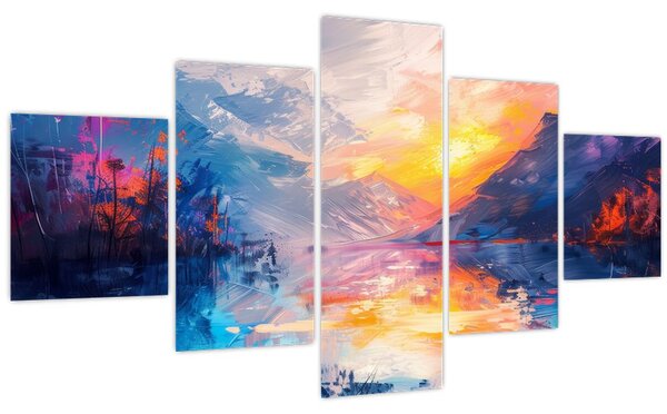 Obraz - Malba krajiny (125x70 cm)