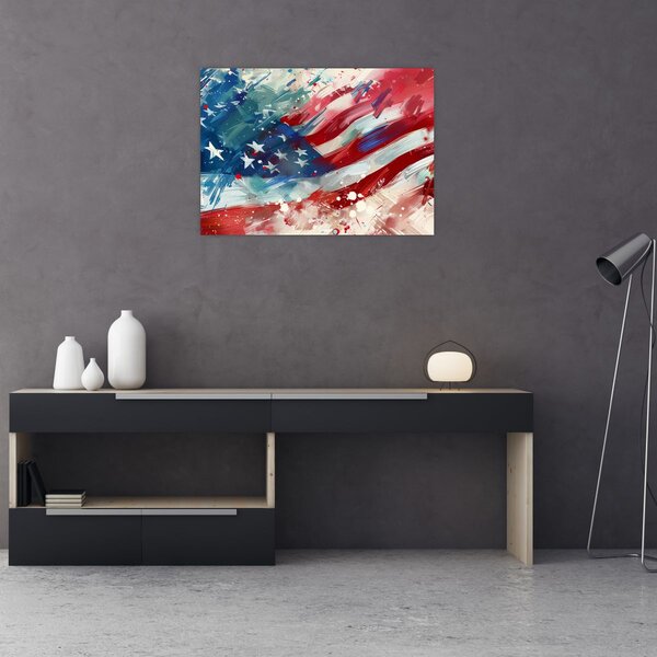 Obraz - Vlajka USA (70x50 cm)