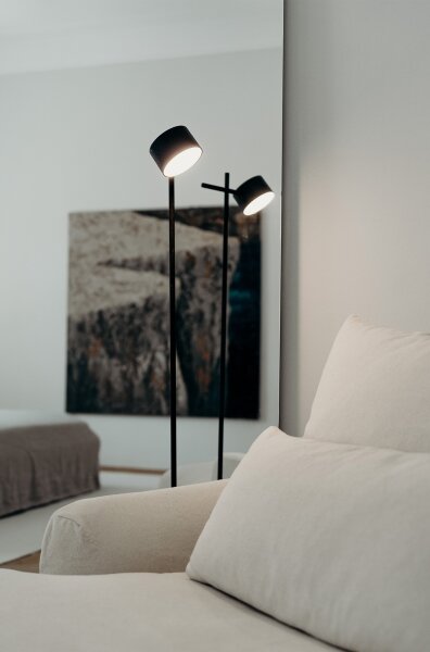 Osram - LED Stmívatelná stojací lampa DECOR KYOTO LED/12W/230V černá