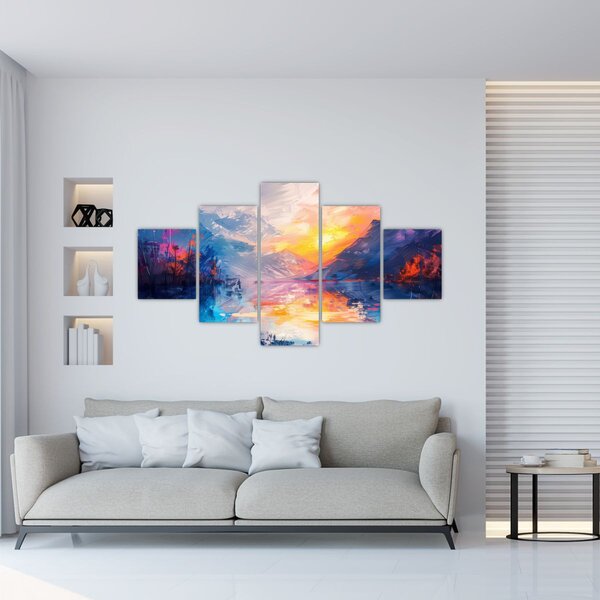 Obraz - Malba krajiny (125x70 cm)
