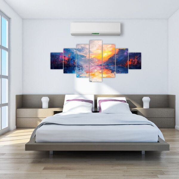 Obraz - Malba krajiny (210x100 cm)