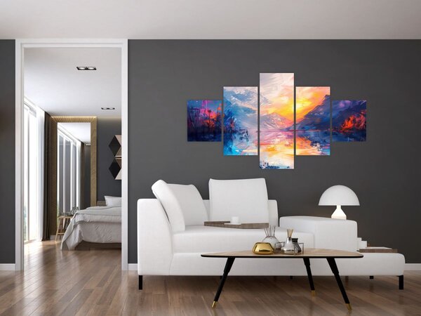 Obraz - Malba krajiny (125x70 cm)