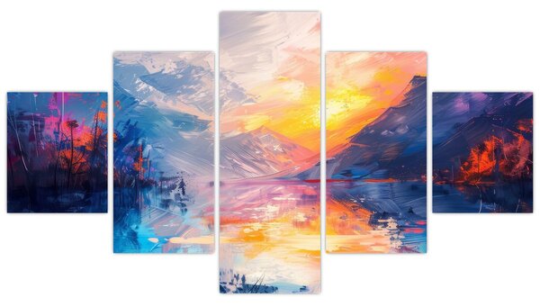 Obraz - Malba krajiny (125x70 cm)