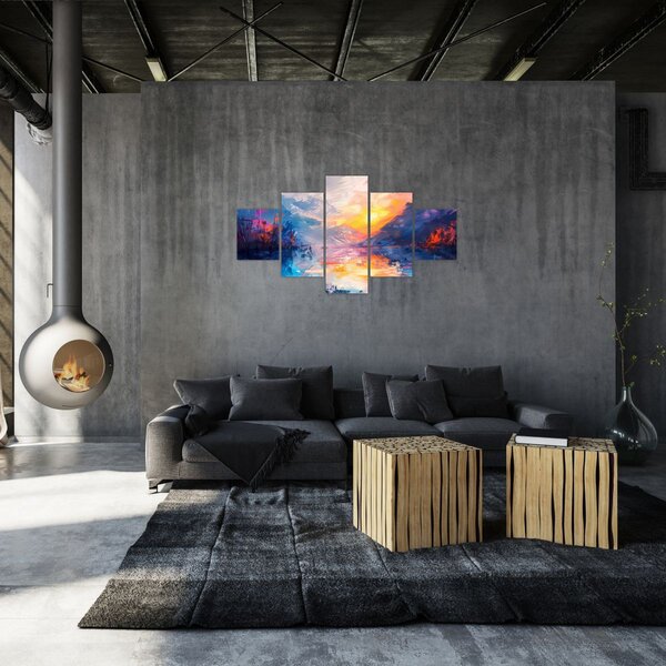 Obraz - Malba krajiny (125x70 cm)