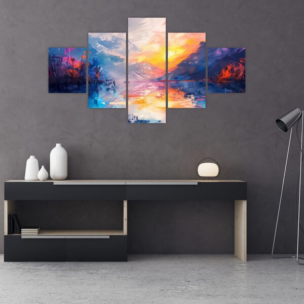 Obraz - Malba krajiny (125x70 cm)