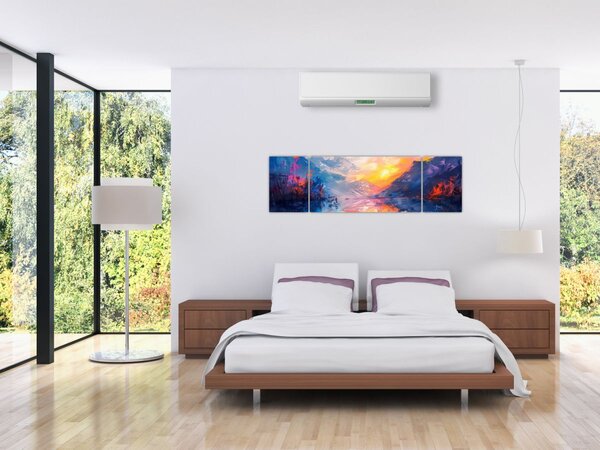 Obraz - Malba krajiny (170x50 cm)