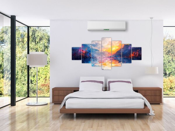 Obraz - Malba krajiny (210x100 cm)