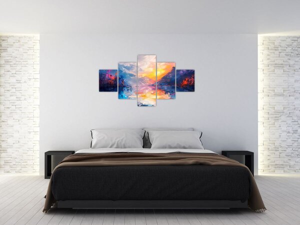 Obraz - Malba krajiny (125x70 cm)