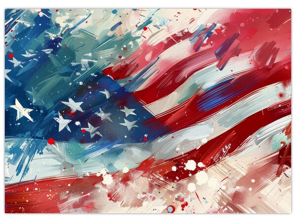 Obraz - Vlajka USA (70x50 cm)