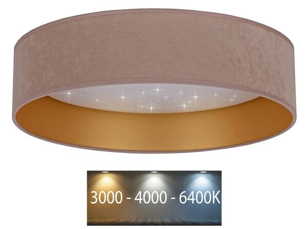 BRILAGI - LED Stropní svítidlo VELVET STAR LED/24W/230V pr. 40 cm béžová/zlatá BG0306