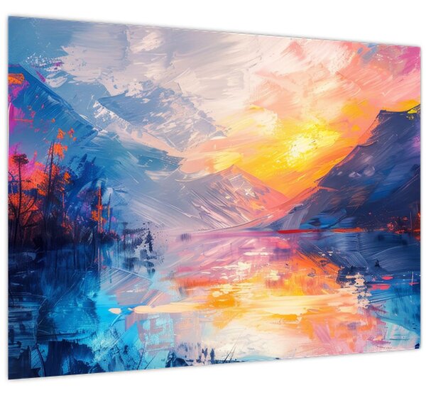 Obraz - Malba krajiny (70x50 cm)