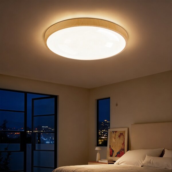 Brilagi-LED Stmívat. svítidlo GLASS POOL DOUBLE LED/60W/230V 50 cm dek. dřeva+DO