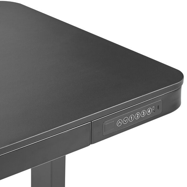 Elektricky výškově nastavitelný pracovní stůl KENLY Černá 120 cm 60 cm s USB portem