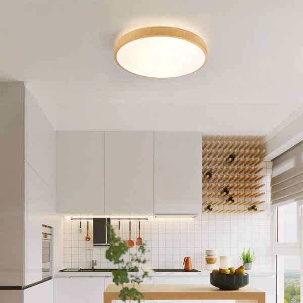 Brilagi-LED Stmívat. svítidlo GLASS POOL DOUBLE LED/48W/230V 40 cm dek. dřeva+DO