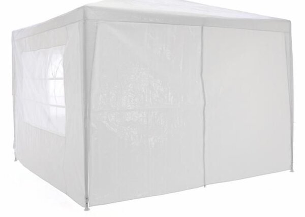 Zahradní párty stan 3 x 3 m + 4 boční stěny, bílý
