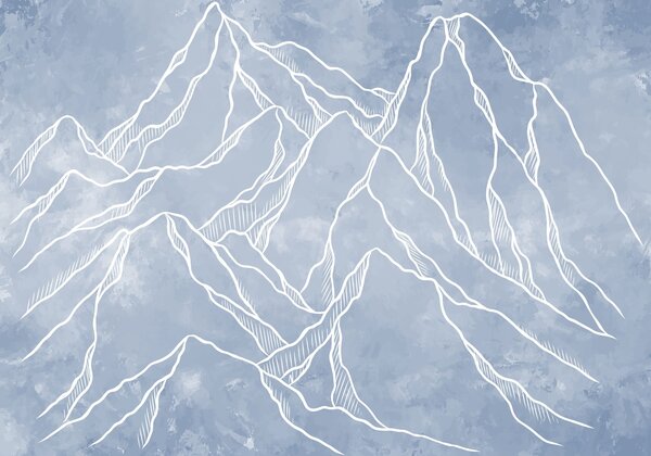 Fototapeta Kresba pohoří, Přírodní fototapety, Populární fototapety, w02524v2 - Tapeko.co.cz