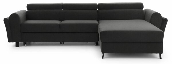 Elegantní rozkládací sedací souprava ASTRAEA - tmavě šedá 2, pravý roh