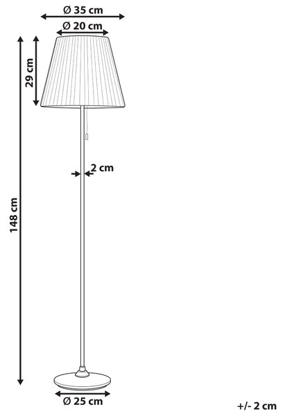 Stojací lampa TORYSA Kov Mosazná