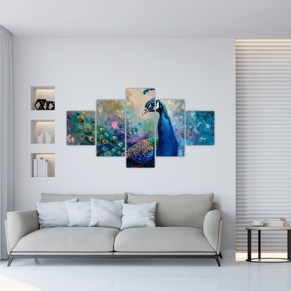 Obraz - Malba páva (125x70 cm)
