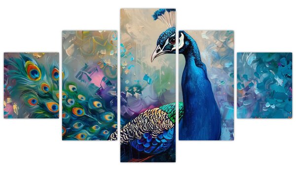 Obraz - Malba páva (125x70 cm)