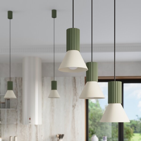Sollux SL.1872 - Lustr na lanku ESTRIA 1xE14/10W/230V pr. 14 cm zelená