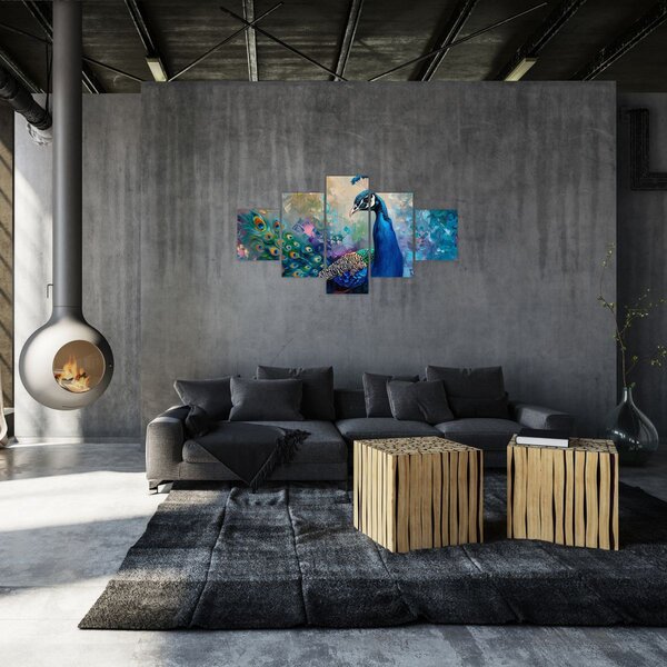 Obraz - Malba páva (125x70 cm)