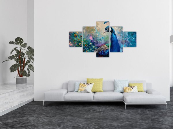 Obraz - Malba páva (125x70 cm)