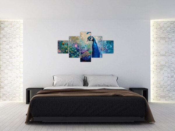 Obraz - Malba páva (125x70 cm)
