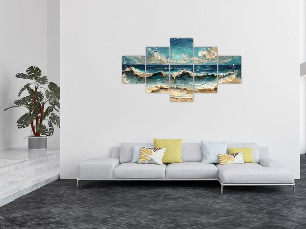 Obraz - Malba moře (125x70 cm)