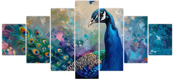 Obraz - Malba páva (210x100 cm)