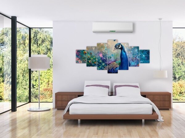Obraz - Malba páva (210x100 cm)