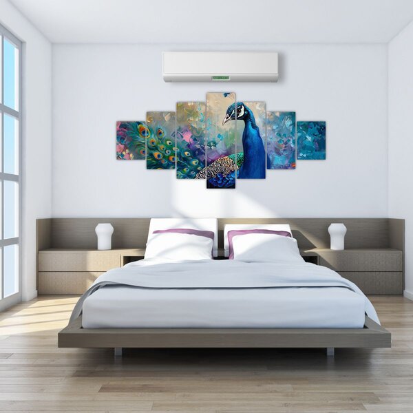 Obraz - Malba páva (210x100 cm)