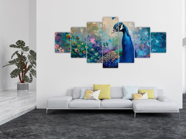 Obraz - Malba páva (210x100 cm)