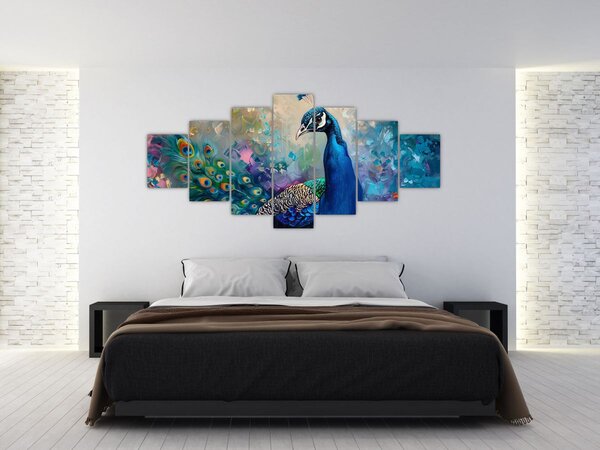 Obraz - Malba páva (210x100 cm)