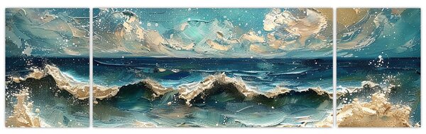 Obraz - Malba moře (170x50 cm)