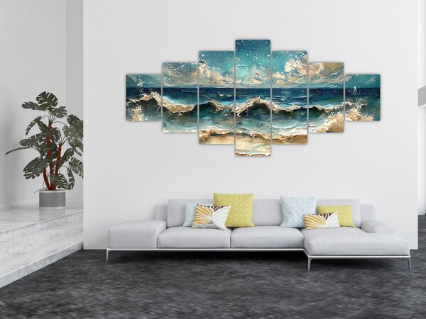 Obraz - Malba moře (210x100 cm)
