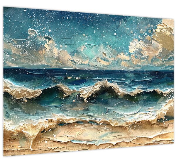 Obraz - Malba moře (70x50 cm)