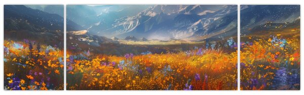 Obraz - Malovaná horská krajina II. (170x50 cm)