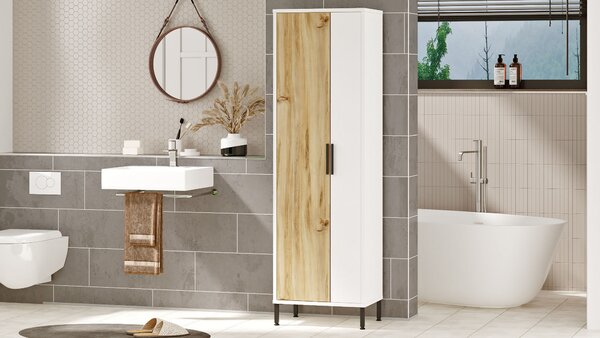 Regál Dario (Ořech + Bílá). Akce -25%