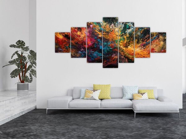 Obraz - Barevná abstrakce II. (210x100 cm)