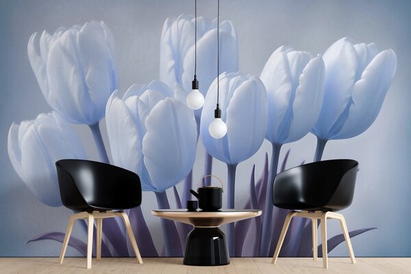 Fototapeta Skupina bílých tulipánů, Květinové fototapety, Populární fototapety, w02616v1 - Tapeko.co.cz