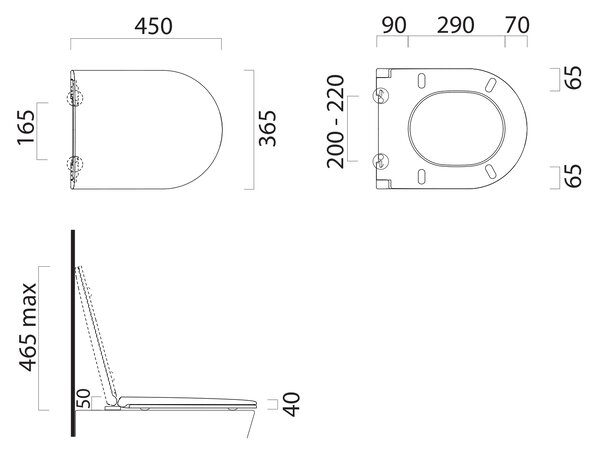 GSI Sapho, PURA WC sedátko soft close, duroplast, bílá/chorm