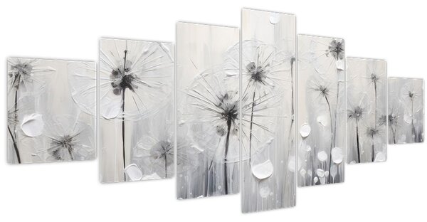 Obraz - Pampelišky, malba (210x100 cm)